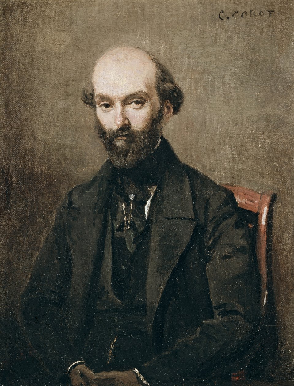 M. ಬೈಸನ್, 1852 ಟರ್ಕ್ by Jean Baptiste Camille Corot