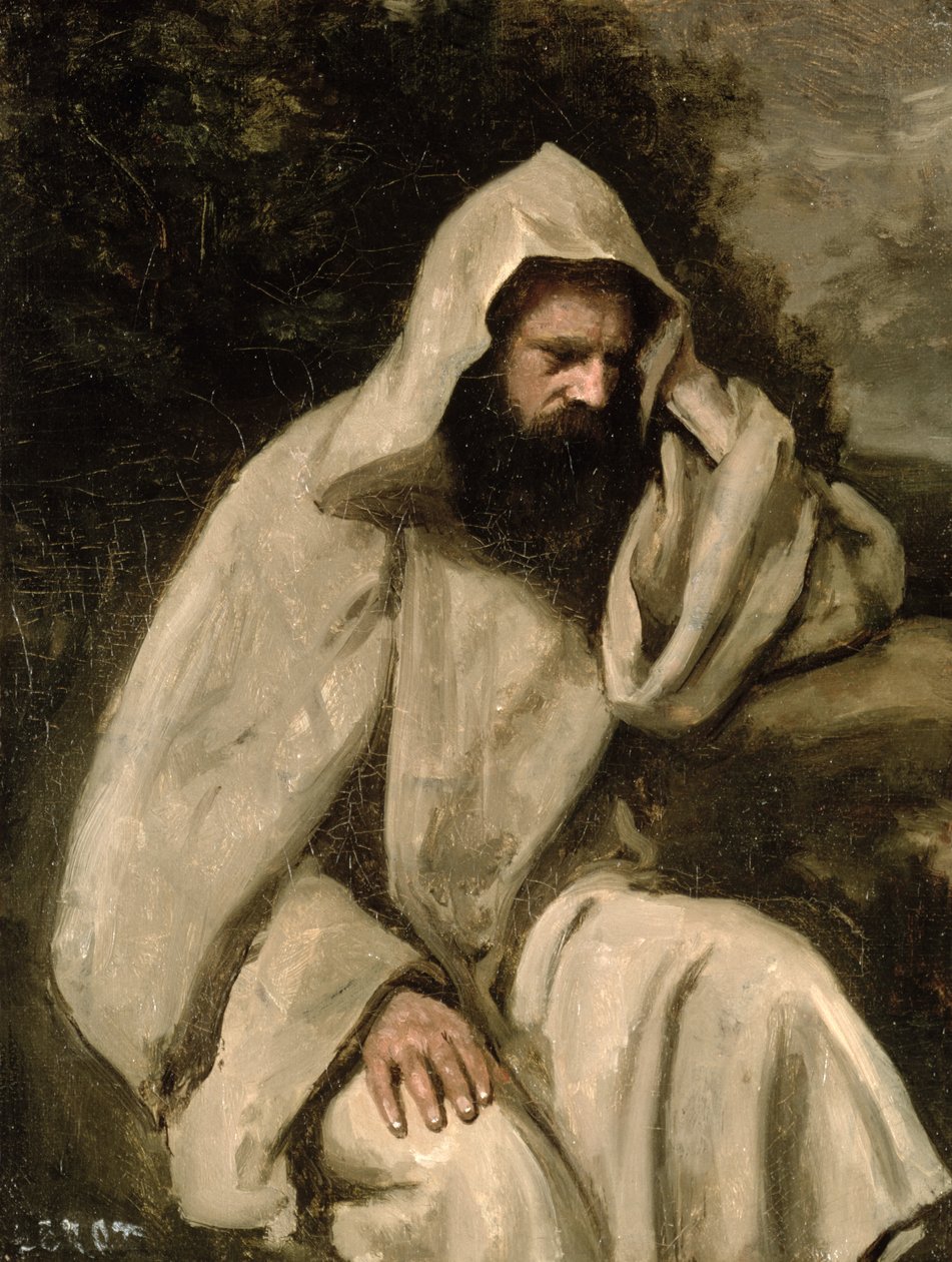 Bir Keşiş Portresi, c.1840-45 by Jean Baptiste Camille Corot