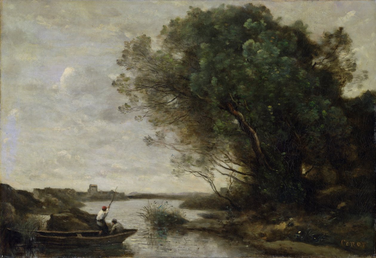 Nehir Manzarası by Jean Baptiste Camille Corot