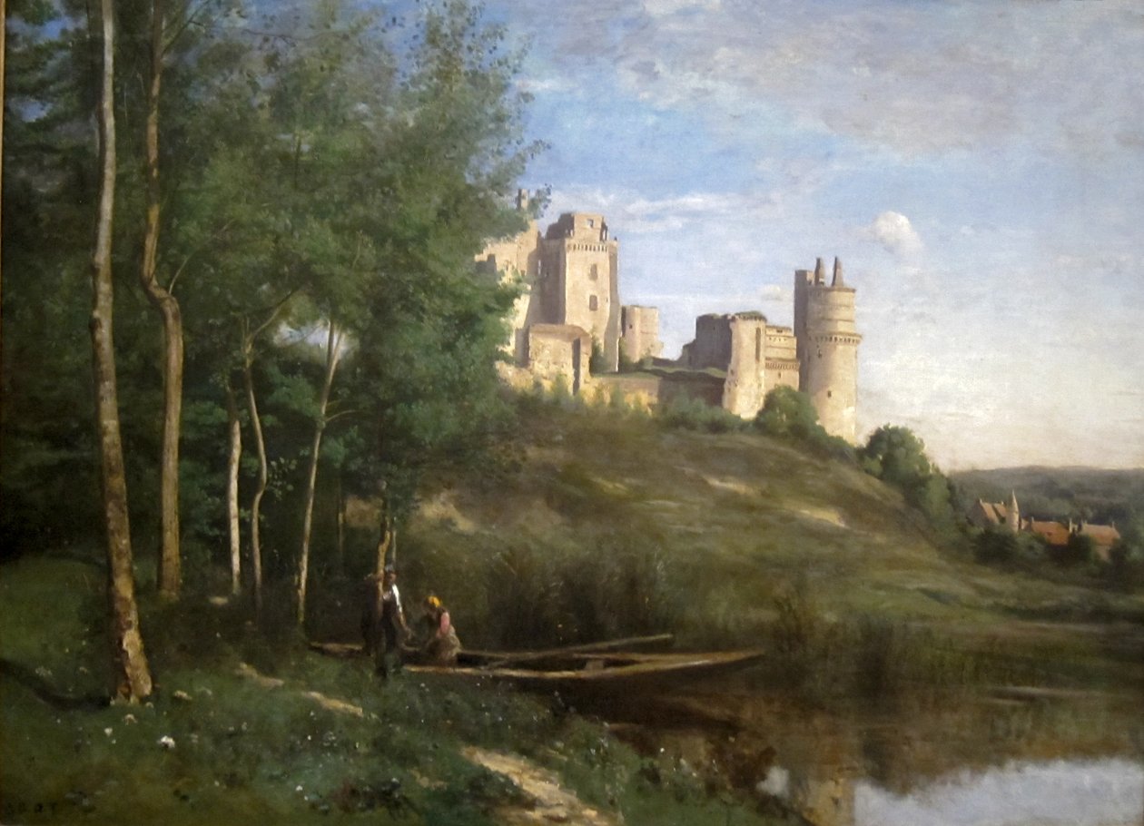 Pierrefonds Kalesi Harabeleri by Jean Baptiste Camille Corot