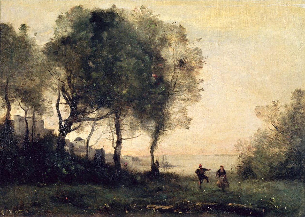 İtalya hatırası by Jean Baptiste Camille Corot