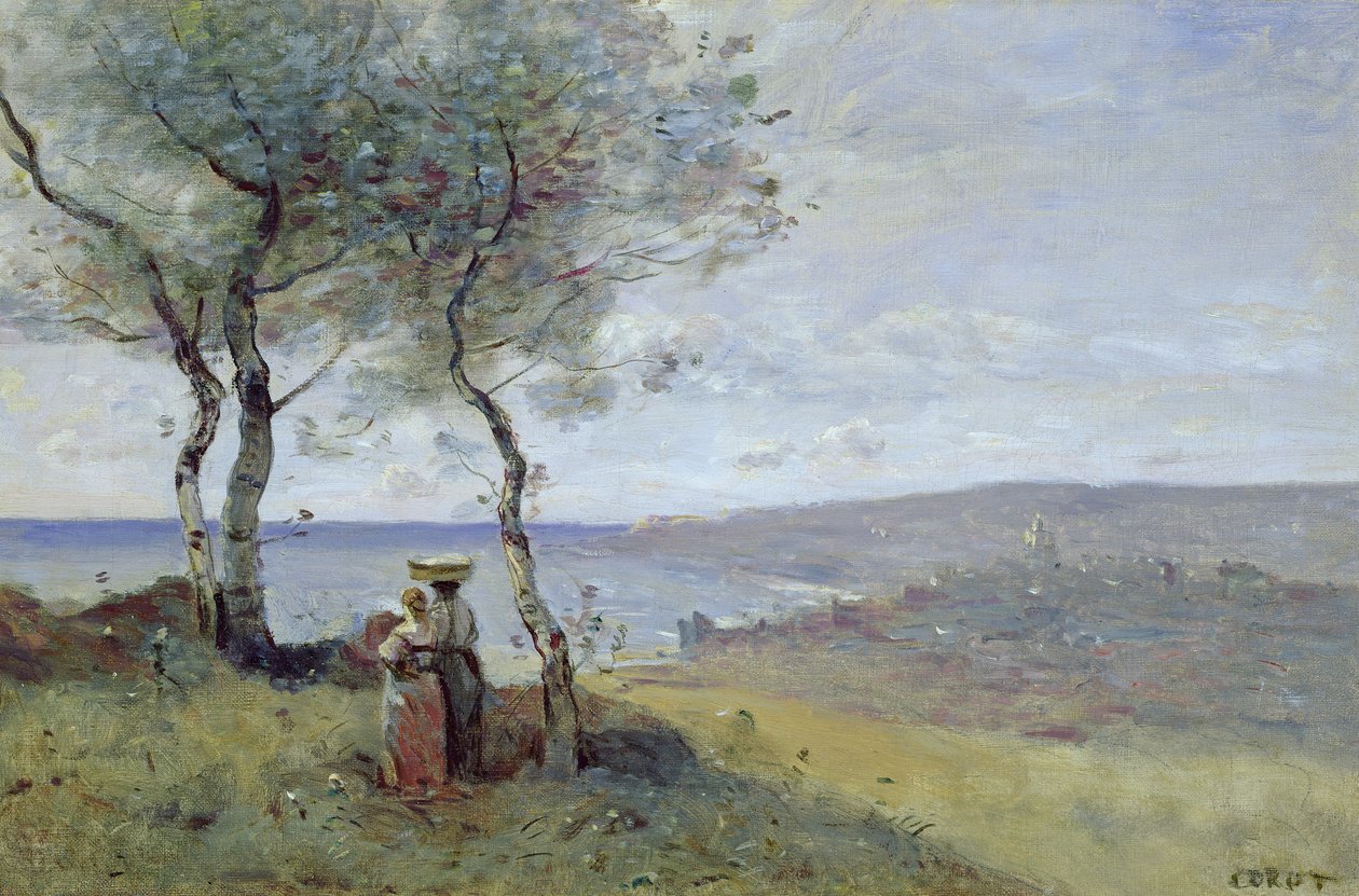 Aziz Jean de Luz Hatırası, 1872 by Jean Baptiste Camille Corot