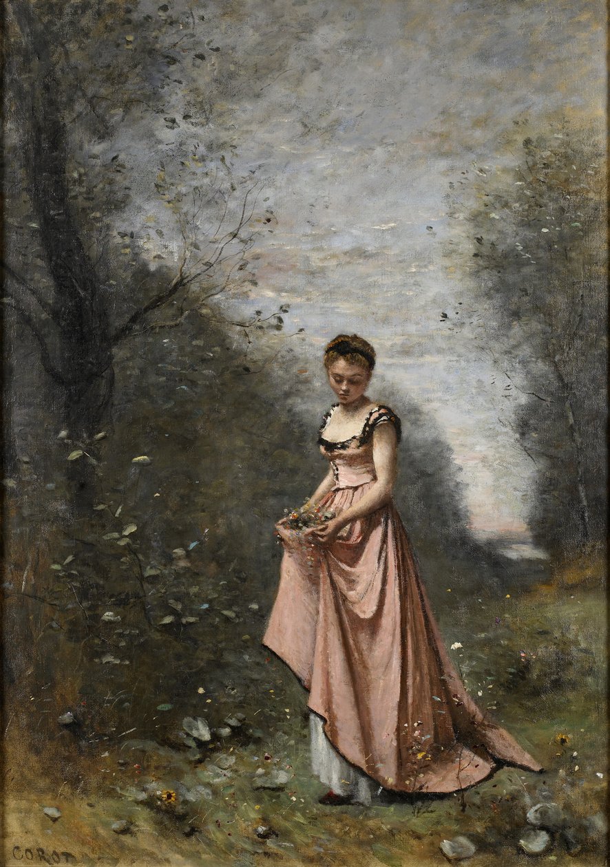 Yaşamın Baharı, 1871 by Jean Baptiste Camille Corot