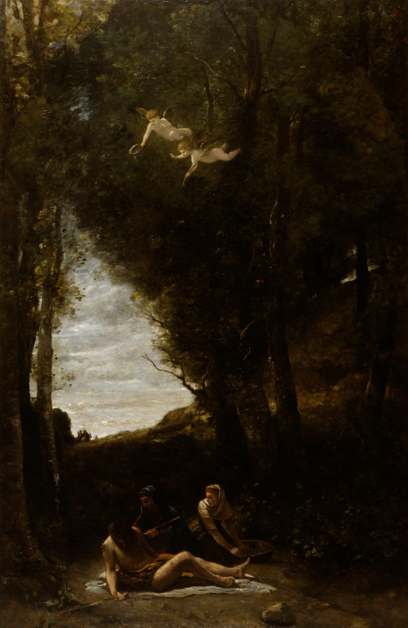 Aziz Sebastian Kutsal Kadınlar Tarafından Sağlandı by Jean Baptiste Camille Corot