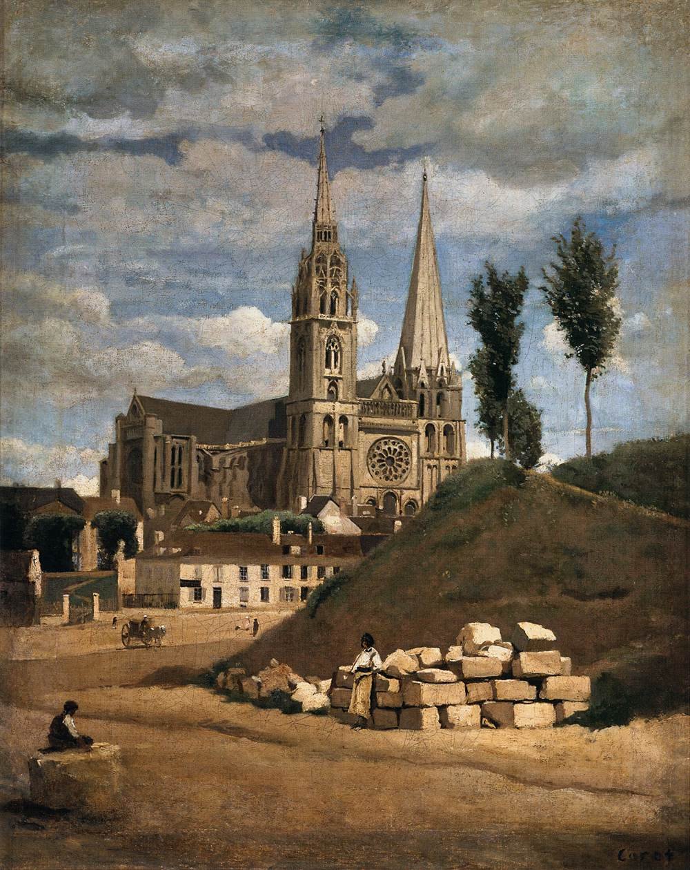 Chartres Katedrali by Jean Baptiste Camille Corot