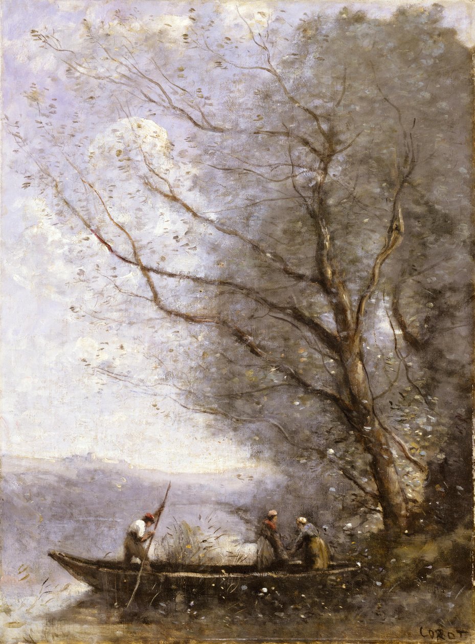 feribotcu by Jean Baptiste Camille Corot