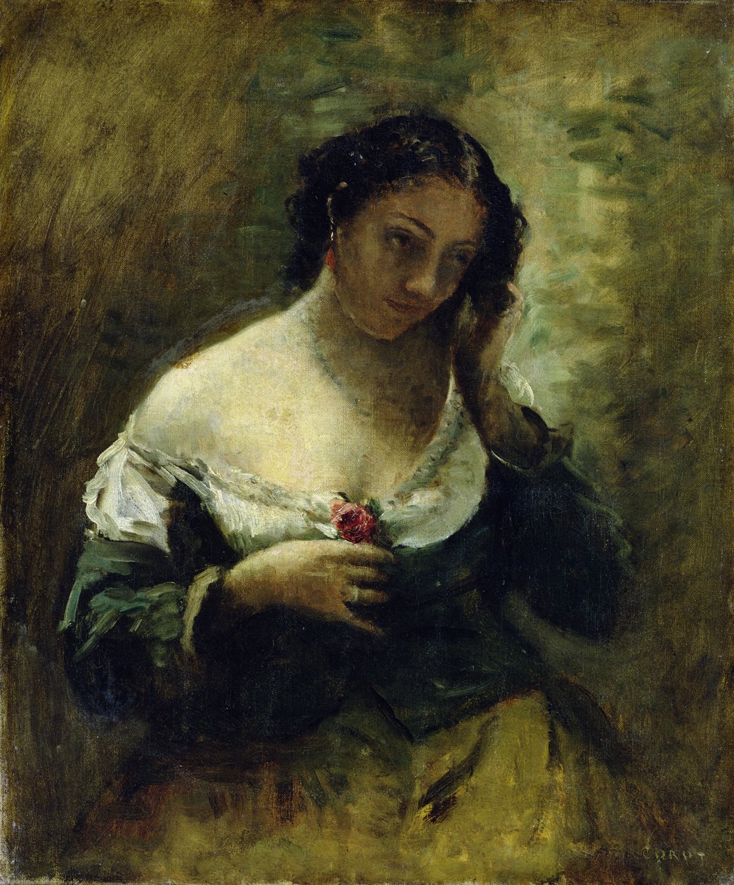 Güllü Kız, 1865 dolayları by Jean Baptiste Camille Corot