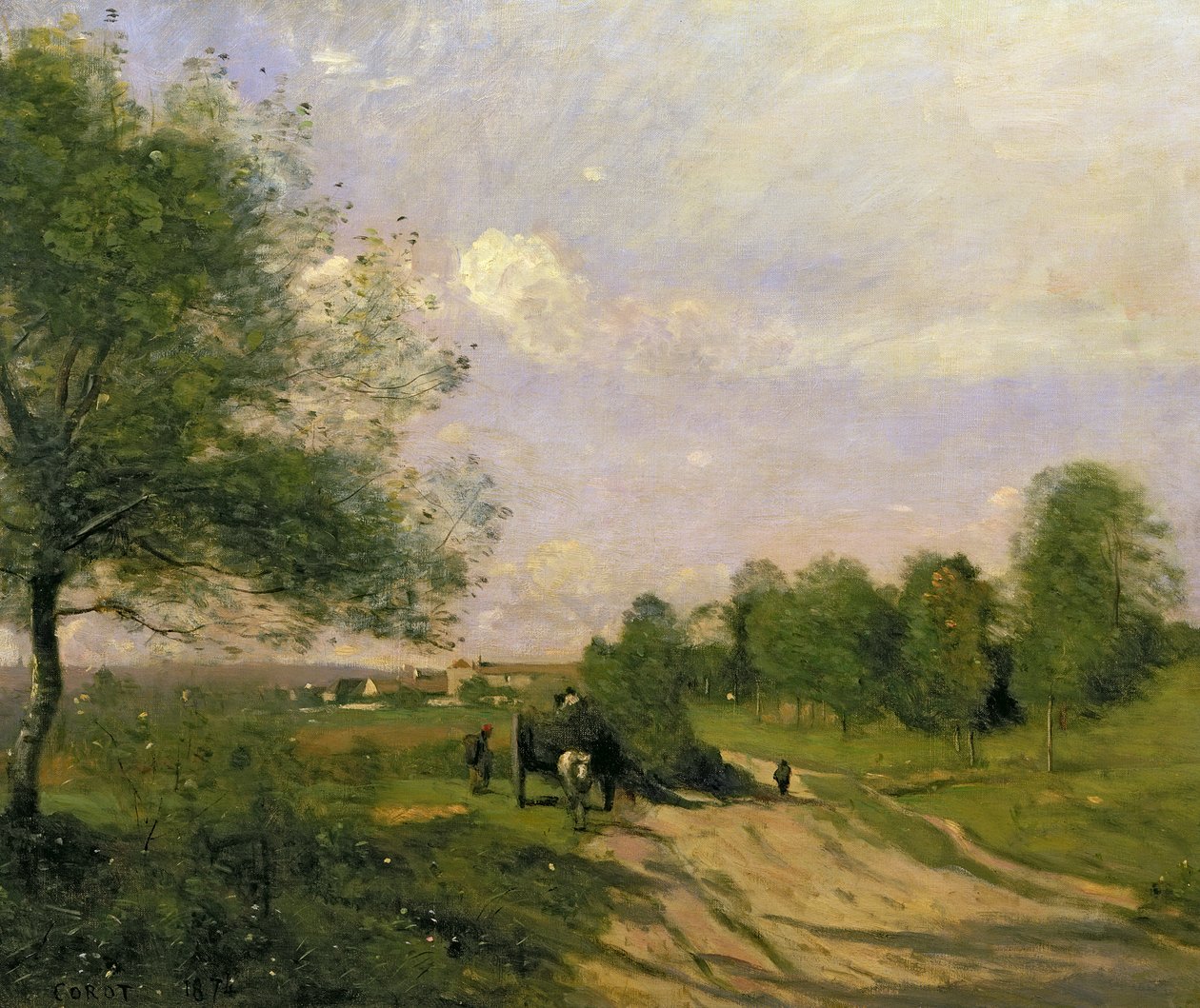 Vagon, Saintry Hatırası, 1874 by Jean Baptiste Camille Corot