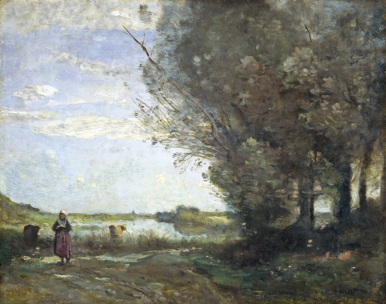 Nehir manzarası by Jean Baptiste Camille Corot