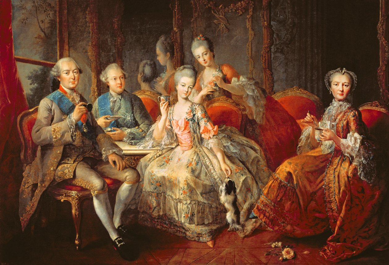 Penthievre Ailesi veya Çikolata Kupası, 1768 by Jean Baptiste Charpentier