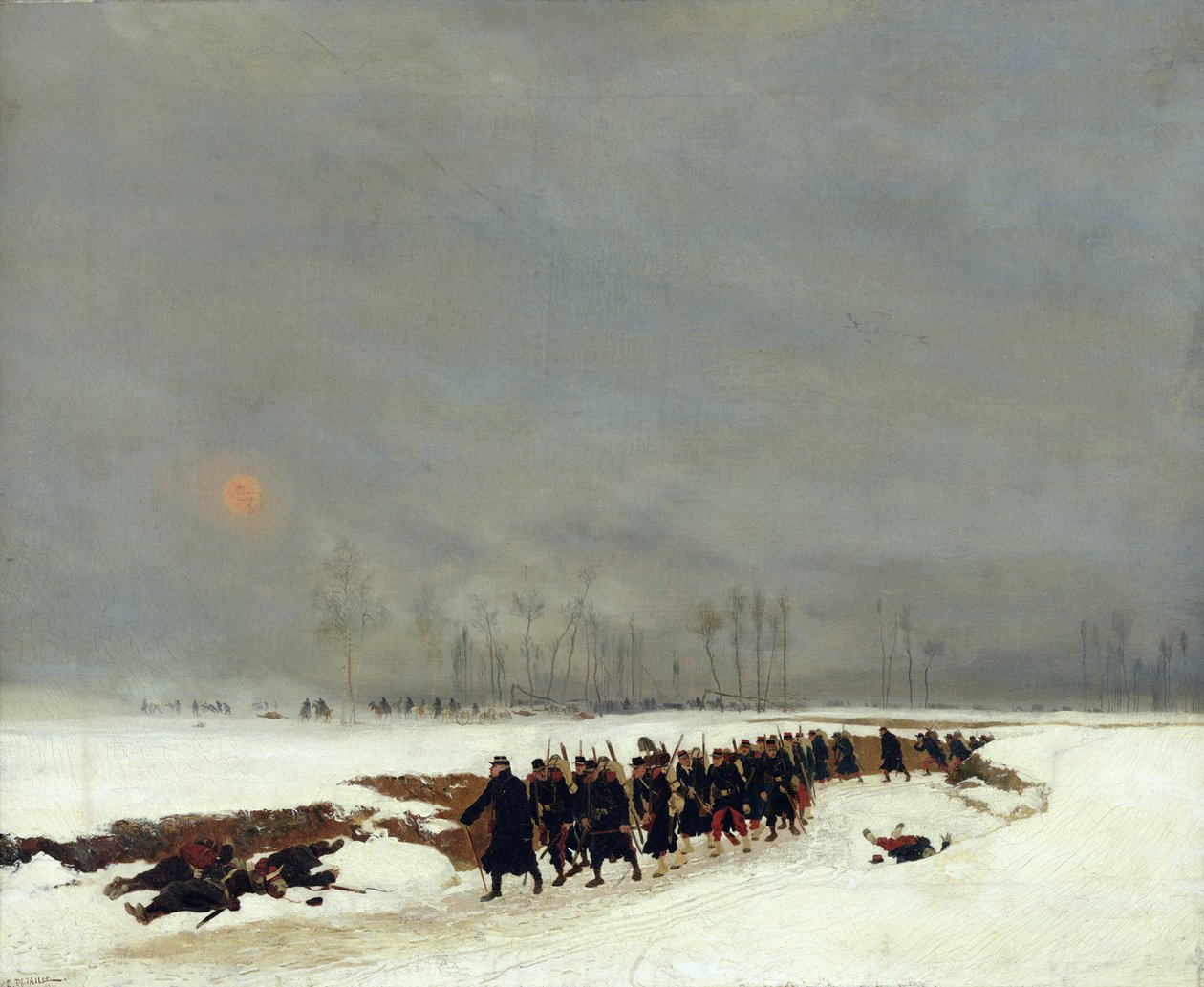 1870-71 Savaşı: Baskın Yolunda Bir Piyade Kolonu, 1872 by Jean Baptiste Edouard Detaille