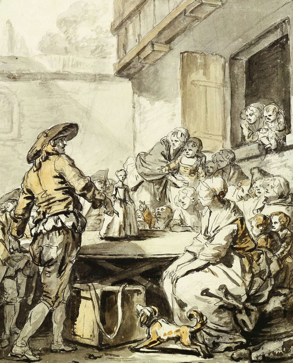 Dans Eden Bebekli Savoyard by Jean Baptiste Greuze