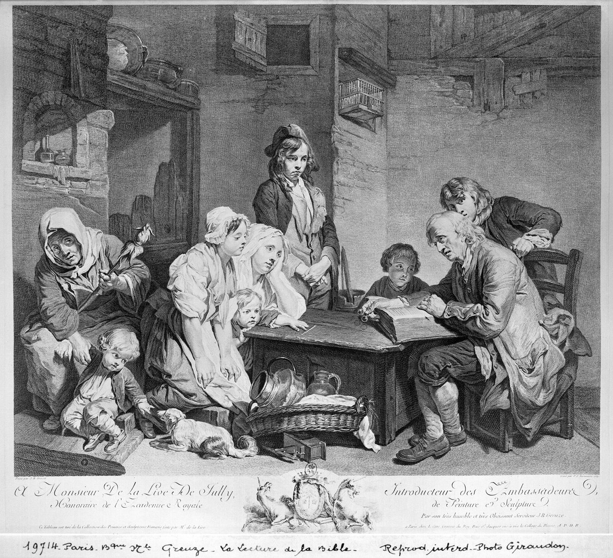 Pieter Franciscus Martenisie veya Martinasie (1729-89) 1759 tarafından kazınmış İncil