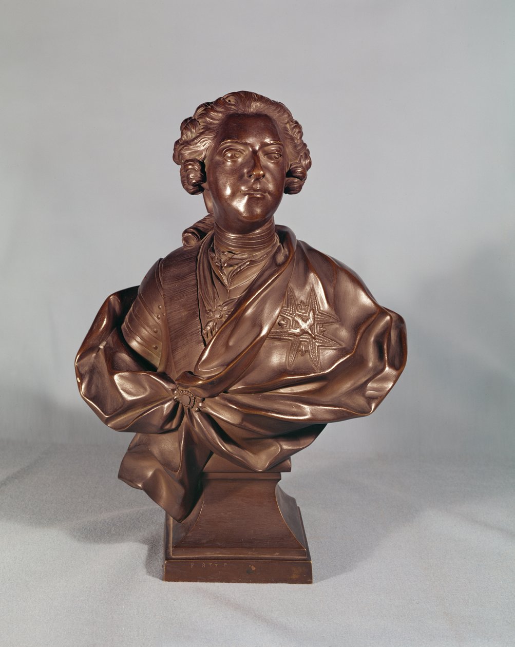 Bust of Louis XV (1710-74) 1751 (bronze) by Jean Baptiste II Lemoyne