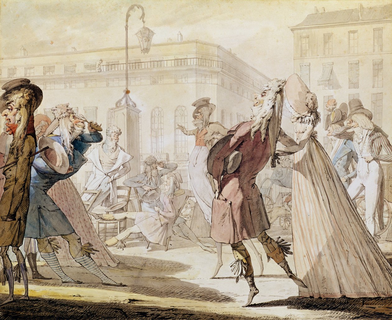 Le Petit Coblentz (pen und ink and wc on paper) by Jean Baptiste Isabey