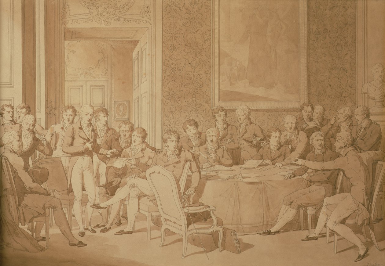 Viyana Kongresi, 1815 (kalem ve wc) (Ayrıca bkz. 217258) by Jean Baptiste Isabey