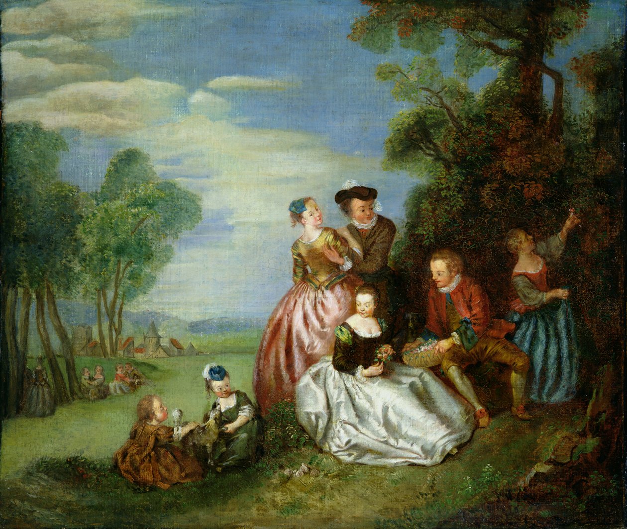 Parkta Konuşma by Jean Baptiste Joseph Pater