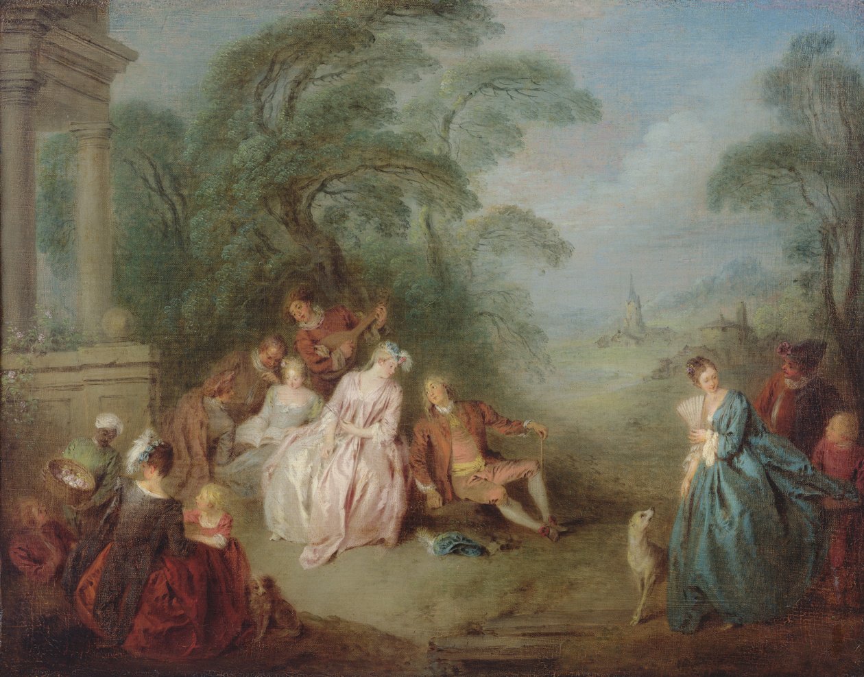 Parkta Toplanmak by Jean Baptiste Joseph Pater