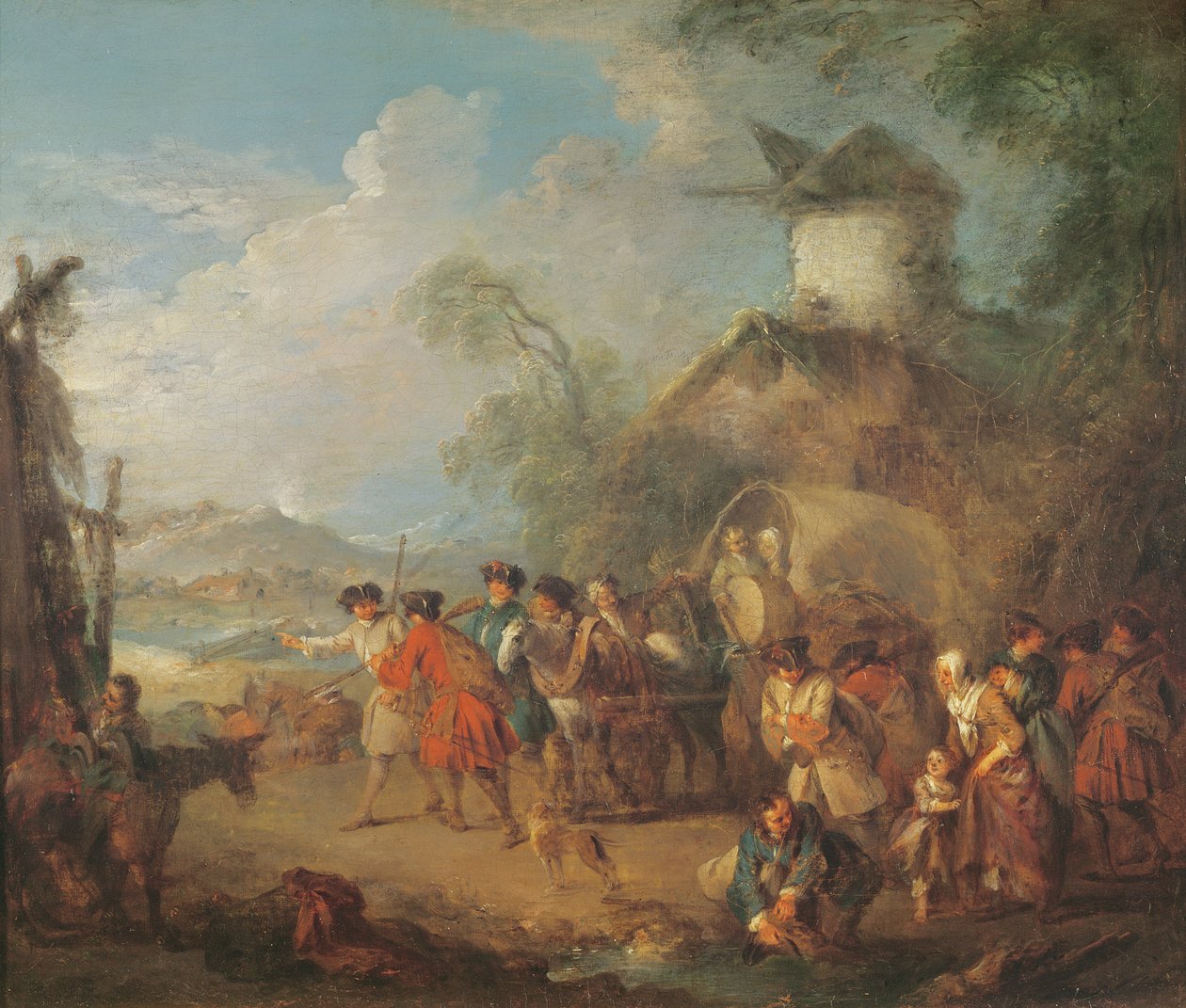 Marching Troops  by Jean Baptiste Joseph Pater