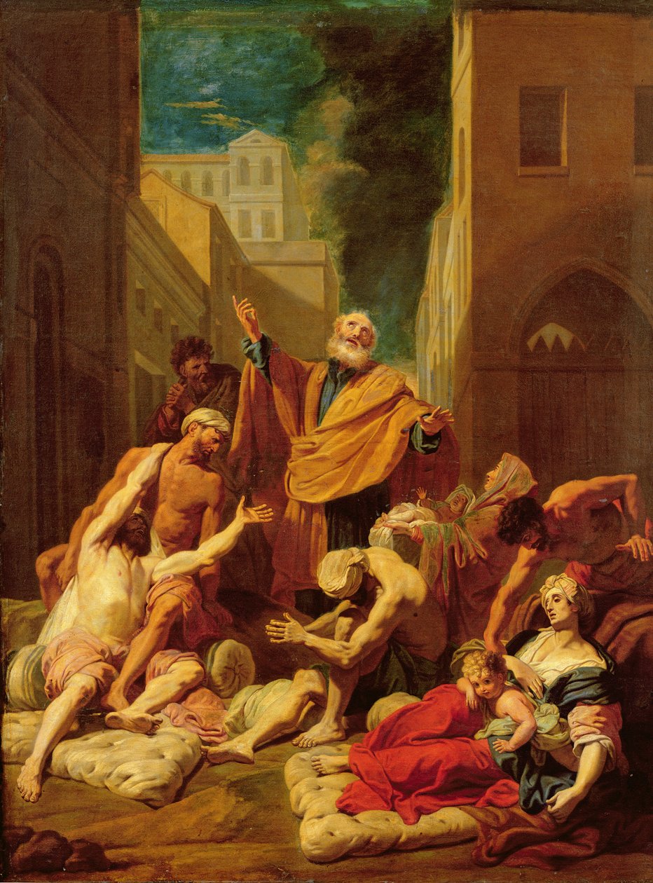 Aziz Peter hastaları iyileştiriyor by Jean Baptiste Jouvenet