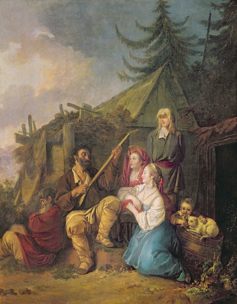 Balalayka Oyuncusu, 1764 by Jean Baptiste Le Prince