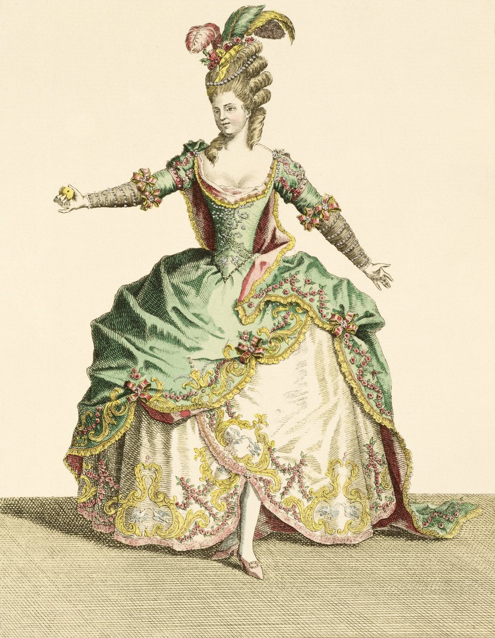Çeşitli operalarda Venüs için kostüm, sanatçı tarafından oyulmuş, c.1780 by Jean Baptiste Martin