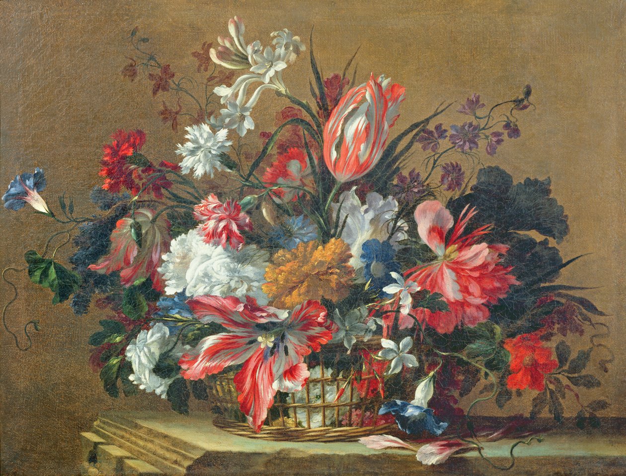 çiçek sepeti by Jean Baptiste Monnoyer