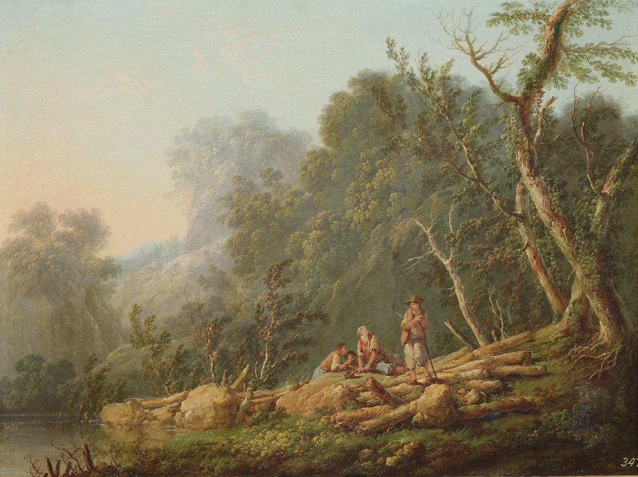 ಲ್ಯಾಂಡ್‌ಸ್ಕೇಪ್, 1773 ಟರ್ಕ್ by Jean Baptiste Pillement