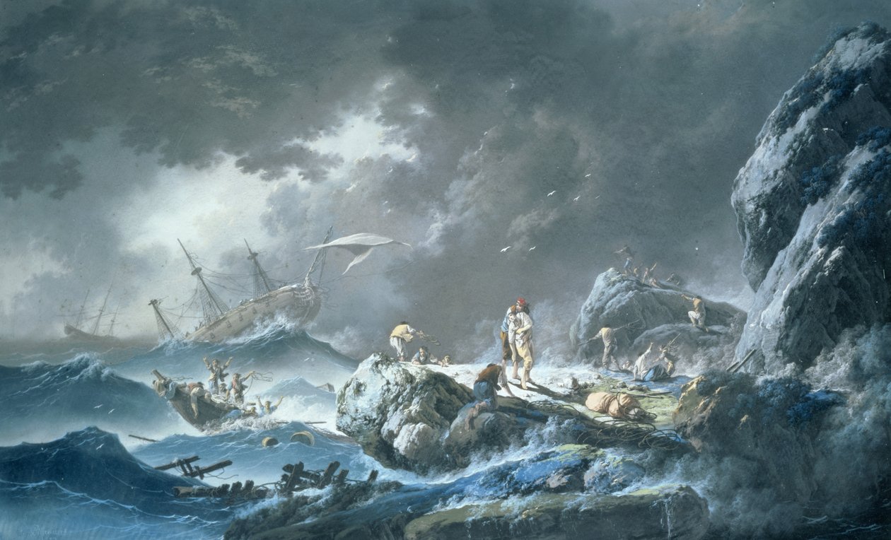 gemi enkazı by Jean Baptiste Pillement