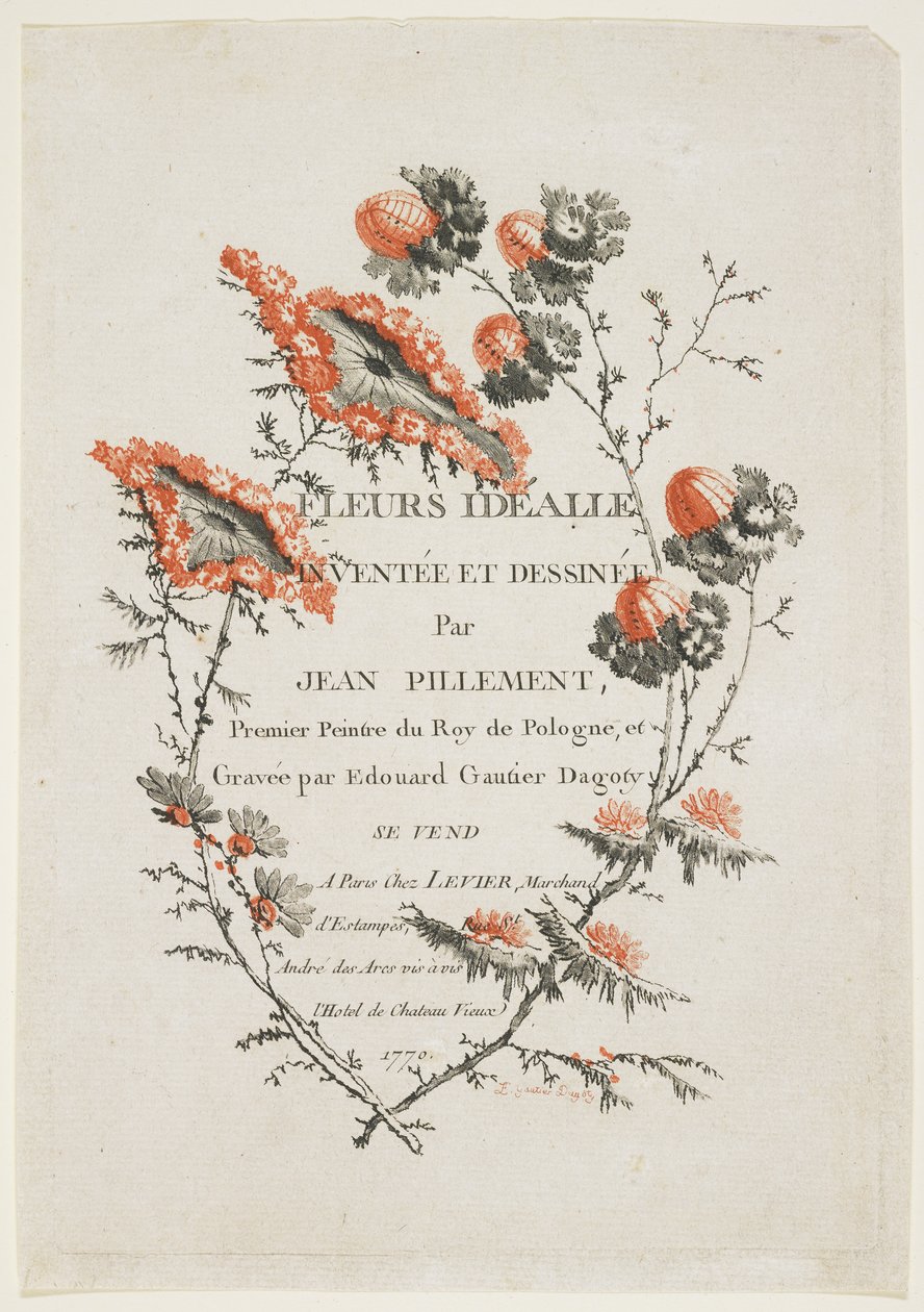 Başlık Sayfası, 1770 by Jean Baptiste Pillement