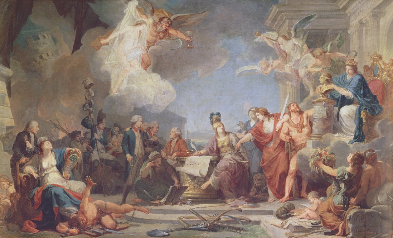 İnsan Hakları Bildirgesi Alegorisi, 1790 by Jean Baptiste Regnault