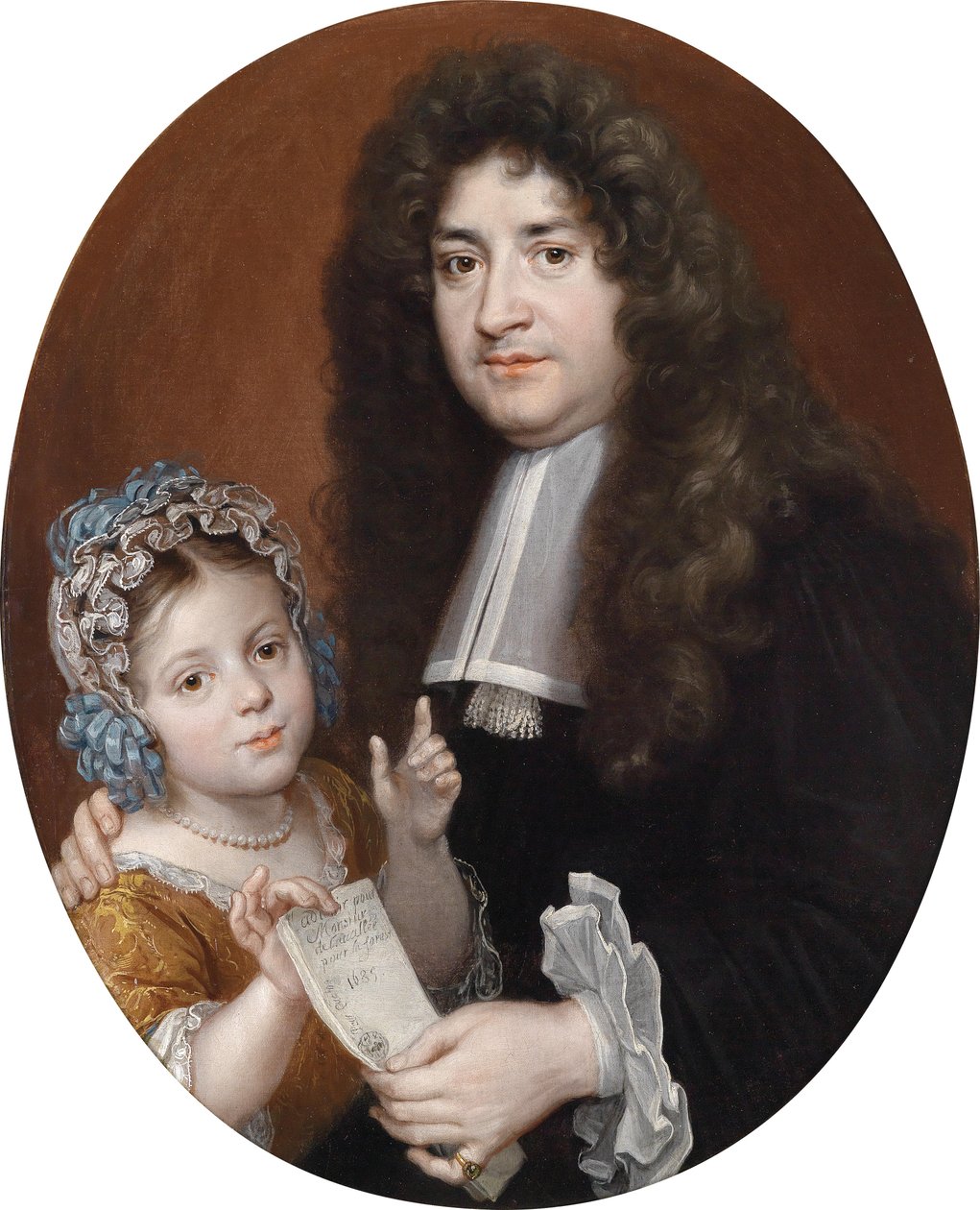 Genç bir kız velisinden bir vasiyetname alır. by Jean Baptiste Santerre