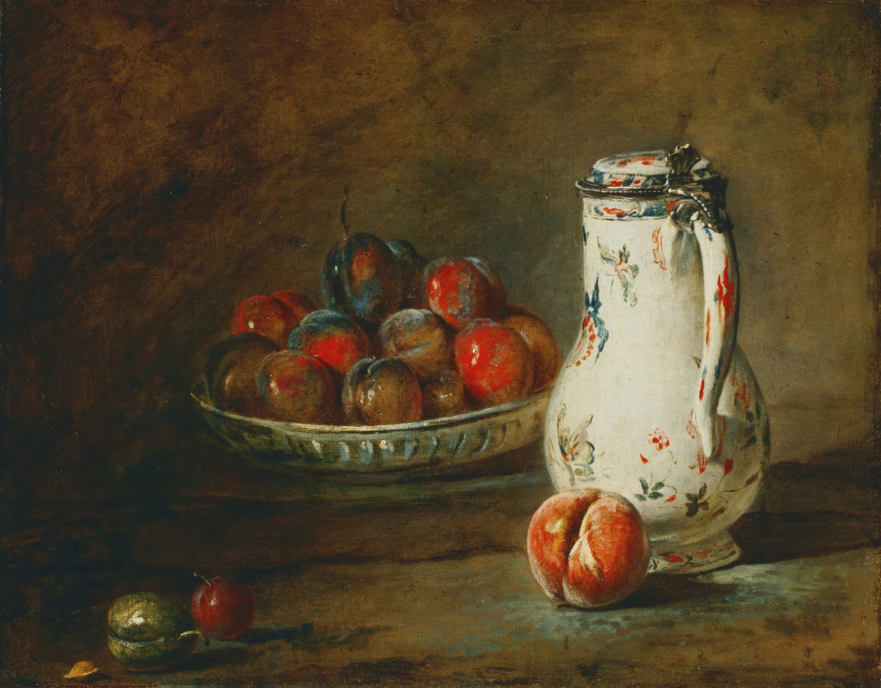 bir kase erik by Jean Baptiste Simeon Chardin
