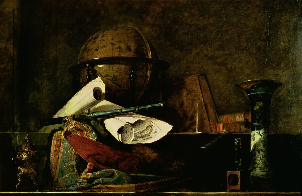 Bilim Alegorisi by Jean Baptiste Simeon Chardin