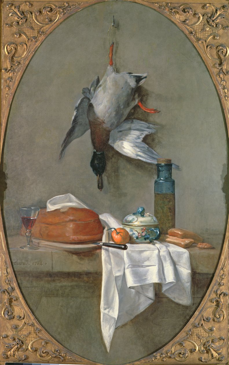 Ördek ile Natürmort, 1764 by Jean Baptiste Simeon Chardin