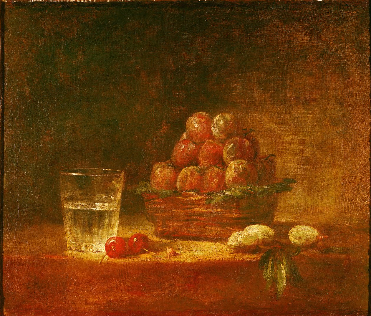 Natürmort Meyve ve Cam, 1759 by Jean Baptiste Simeon Chardin
