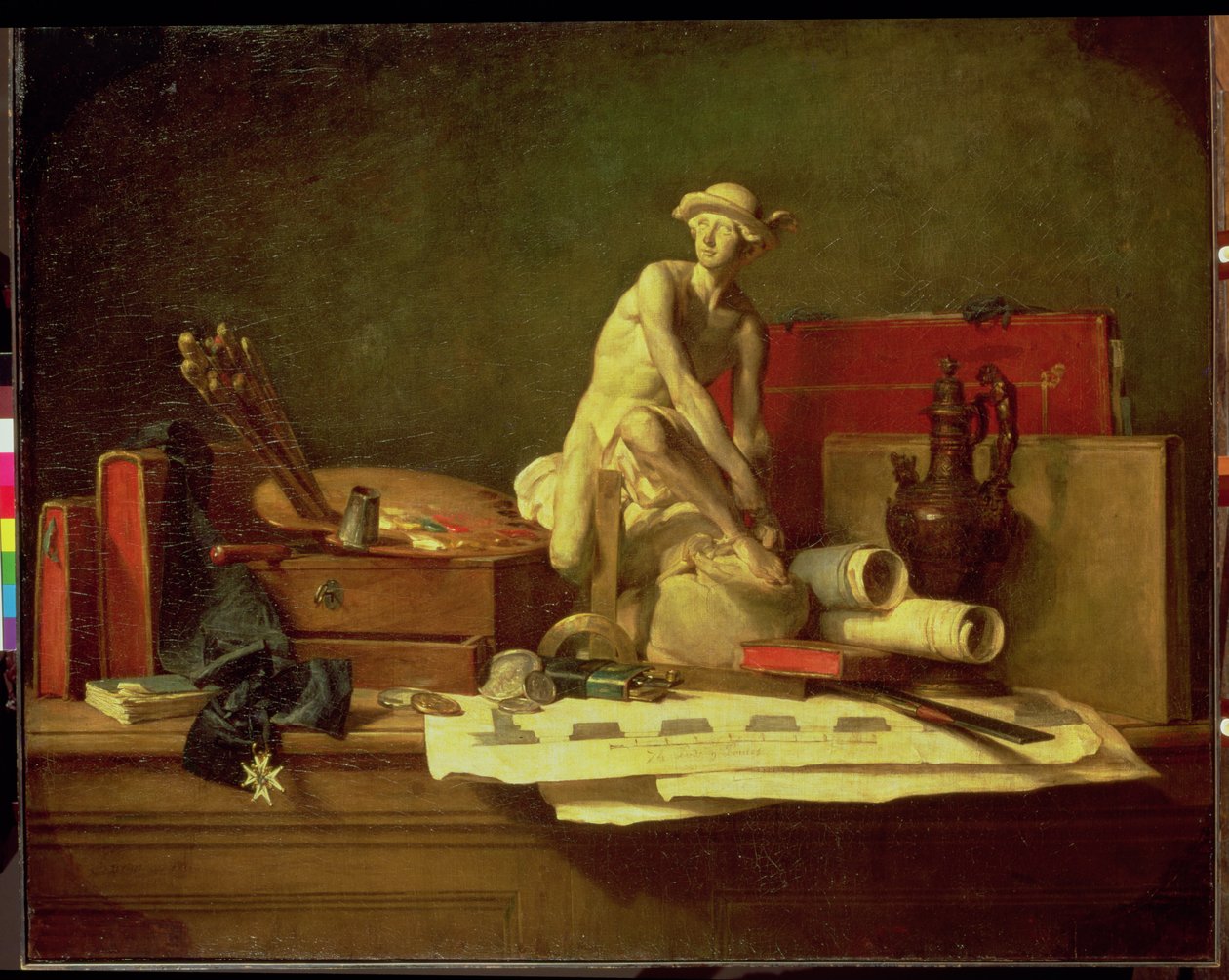 Sanatın Nitelikleriyle Natürmort, 1766 by Jean Baptiste Simeon Chardin