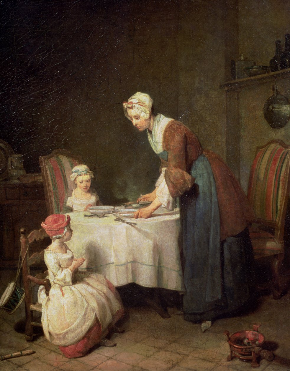 The Grace, 1740 (ayrıca bkz. 204988) by Jean Baptiste Simeon Chardin