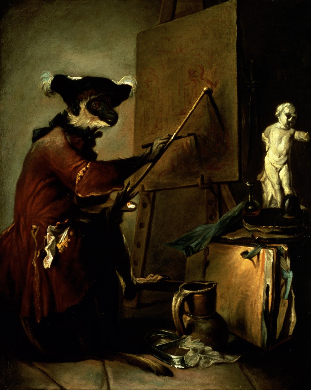Maymun Ressam, 1740 by Jean Baptiste Simeon Chardin