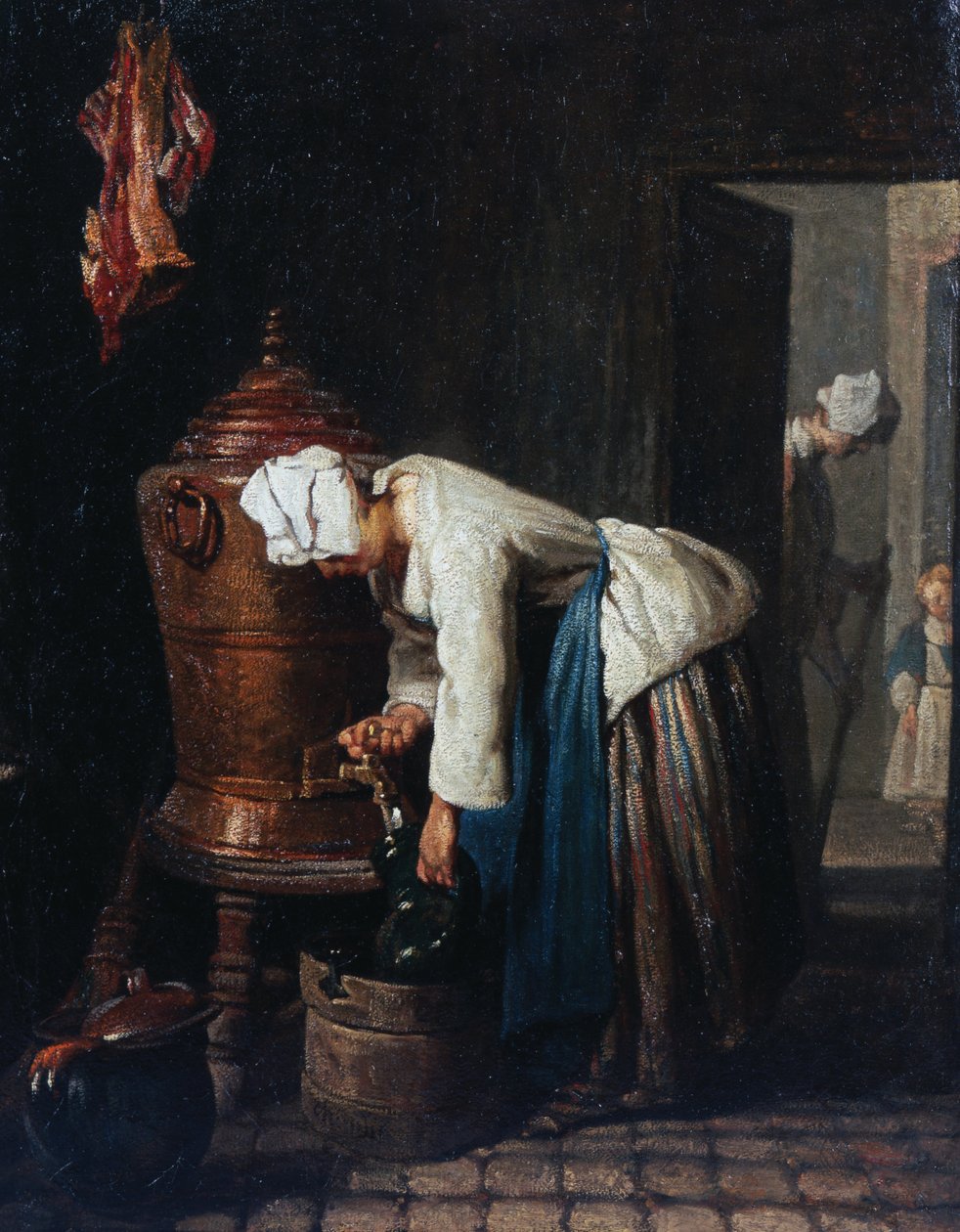 Sarnıçta Su Çeken Kadın by Jean Baptiste Simeon Chardin
