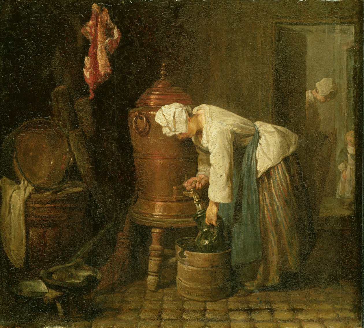 Vazodan Su Çeken Kadın, 1733 by Jean Baptiste Simeon Chardin