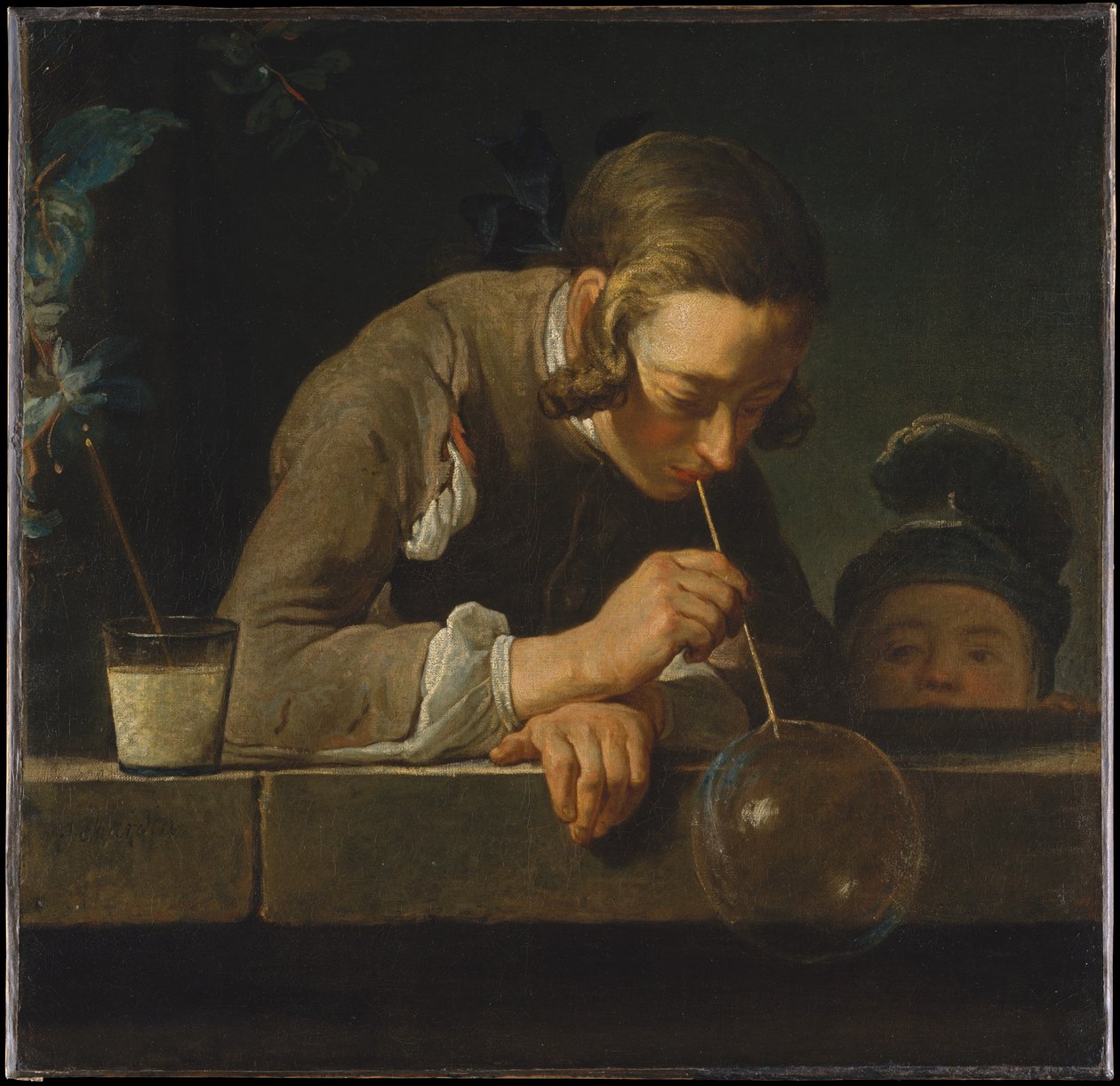 sabun üfleyici by Jean Baptiste Simeon Chardin