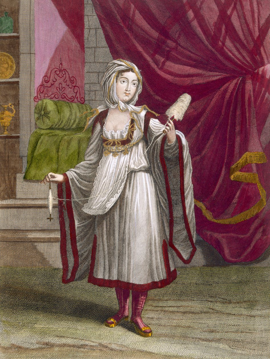 Kiklad adalarından biri olan Kimoloslu kız, c.1708 by Jean Baptiste Vanmour