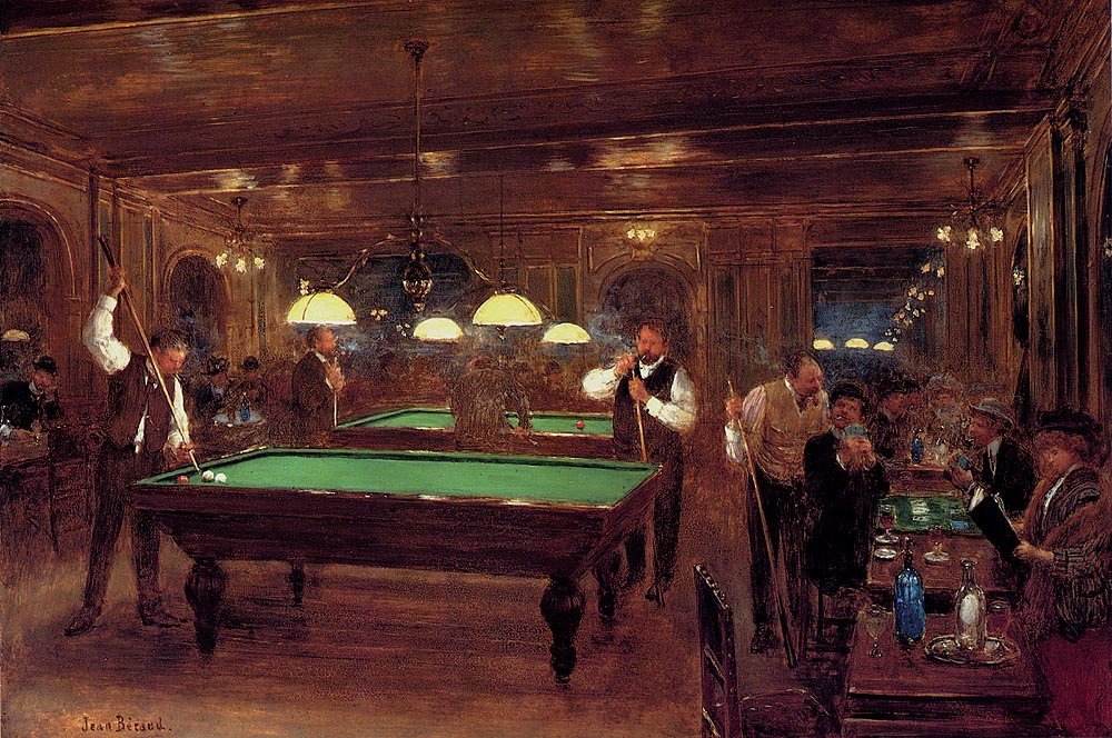 Bilardo veya bilardo by Jean Beraud