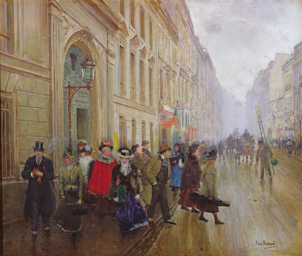 Konservatuardan Ayrılış, 1899 by Jean Beraud