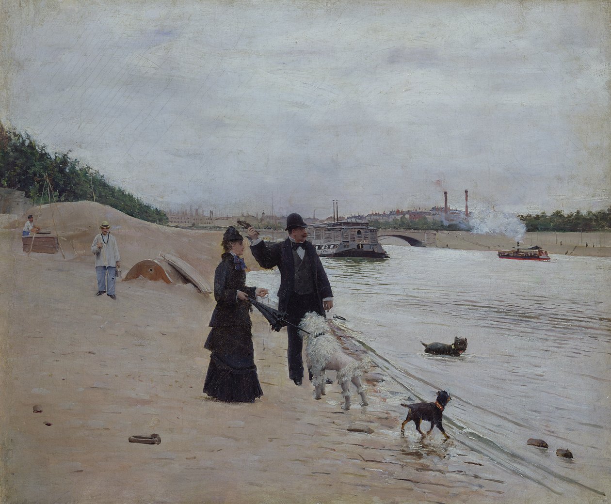 Seine Kıyıları, 1880 dolayları by Jean Beraud