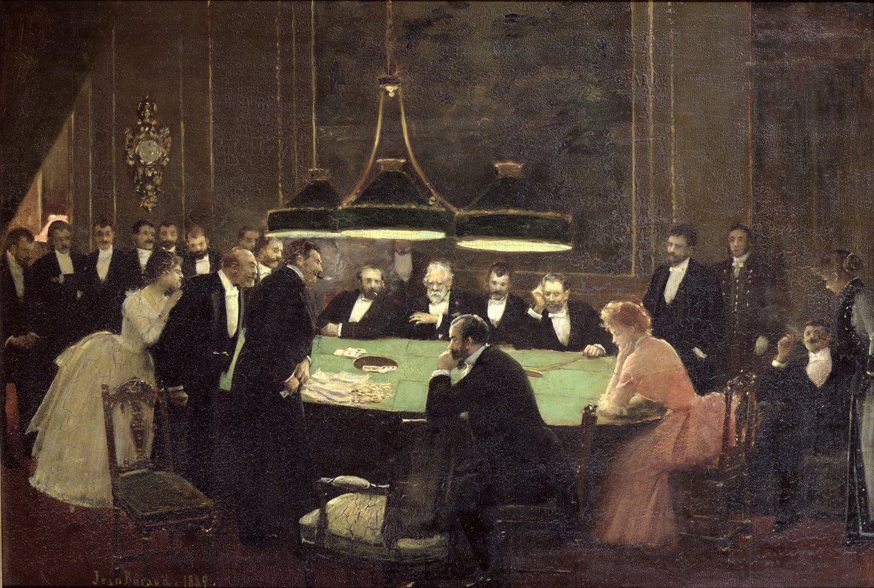 Kumarhanedeki Oyun Odası, 1889 by Jean Beraud