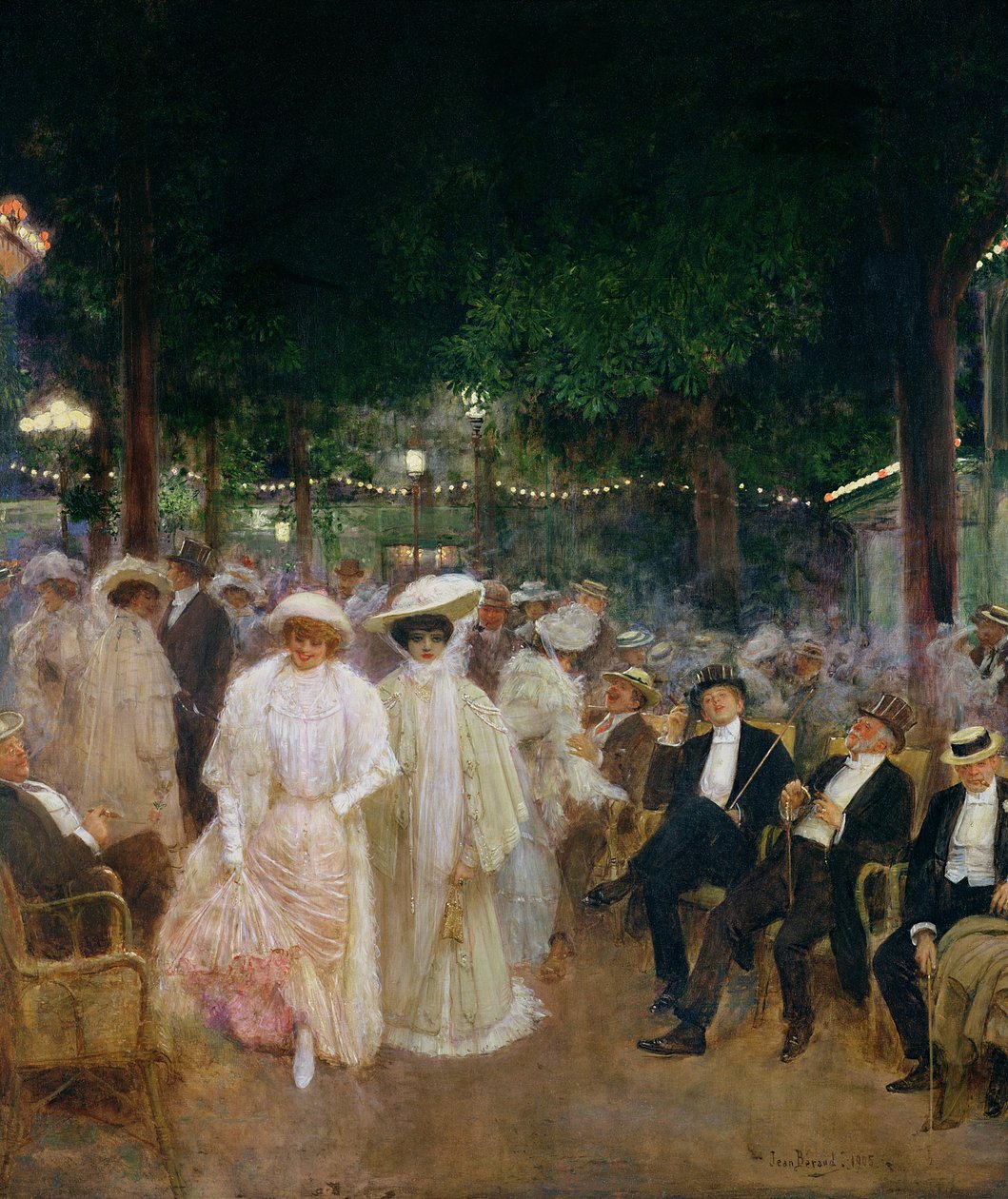 Paris Bahçeleri veya Gecenin Güzelleri, 1905 by Jean Beraud