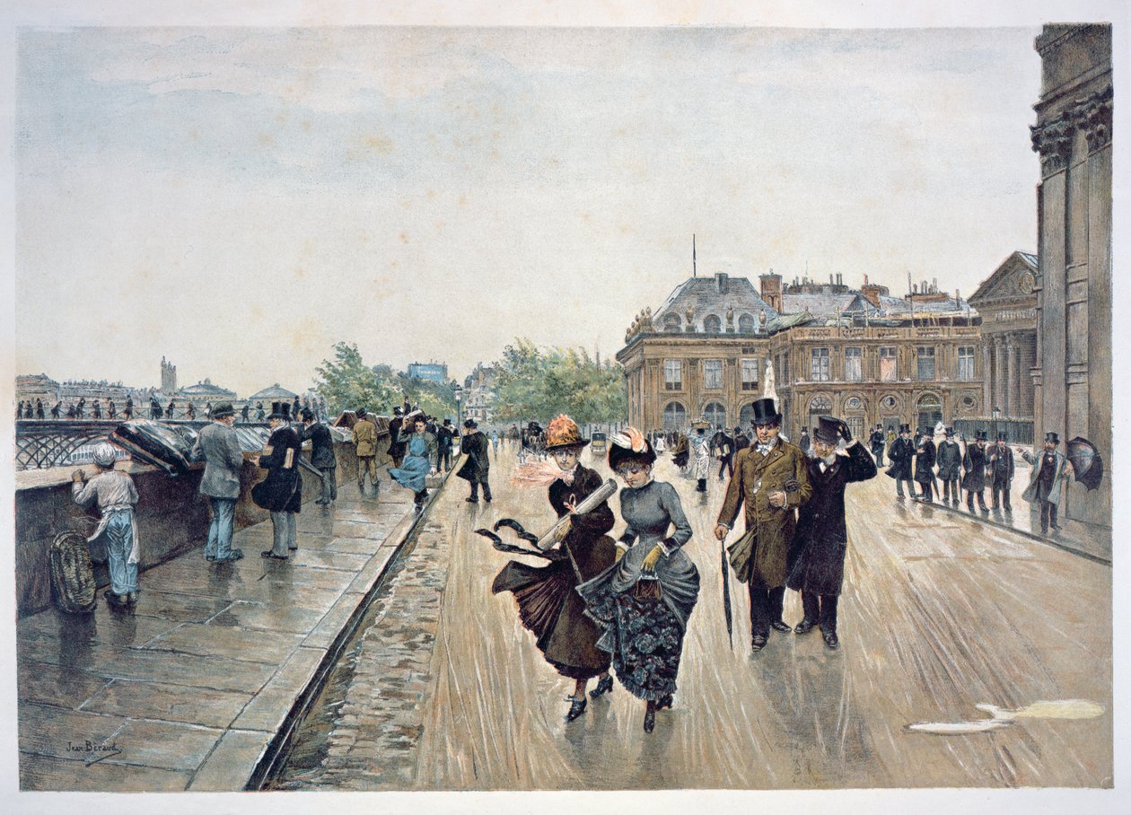 Bir Rüzgar Fırtınası, c.1889 by Jean Beraud