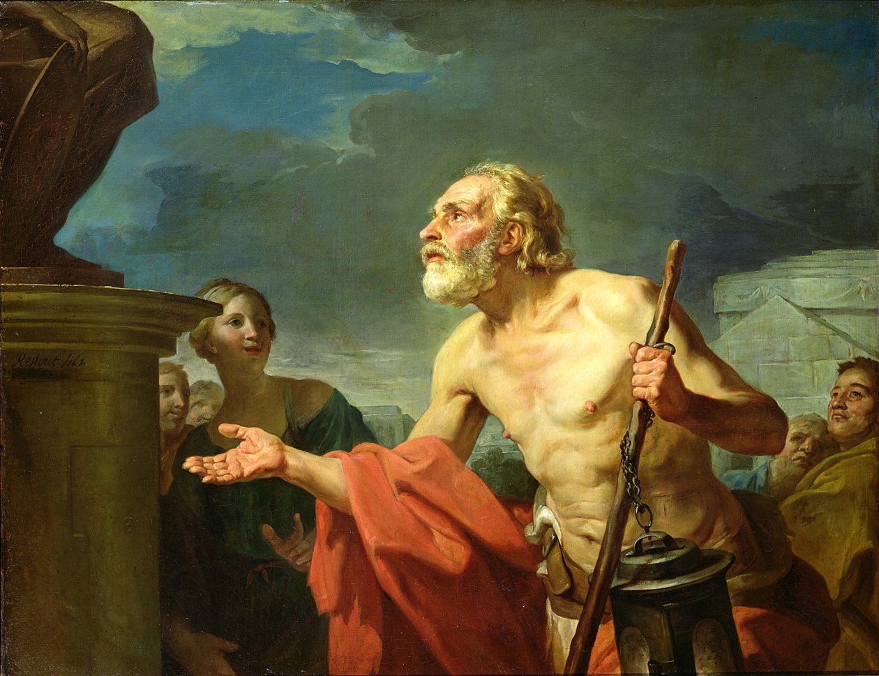 Diogenes Sadaka İstiyor, 1767 by Jean Bernard Restout